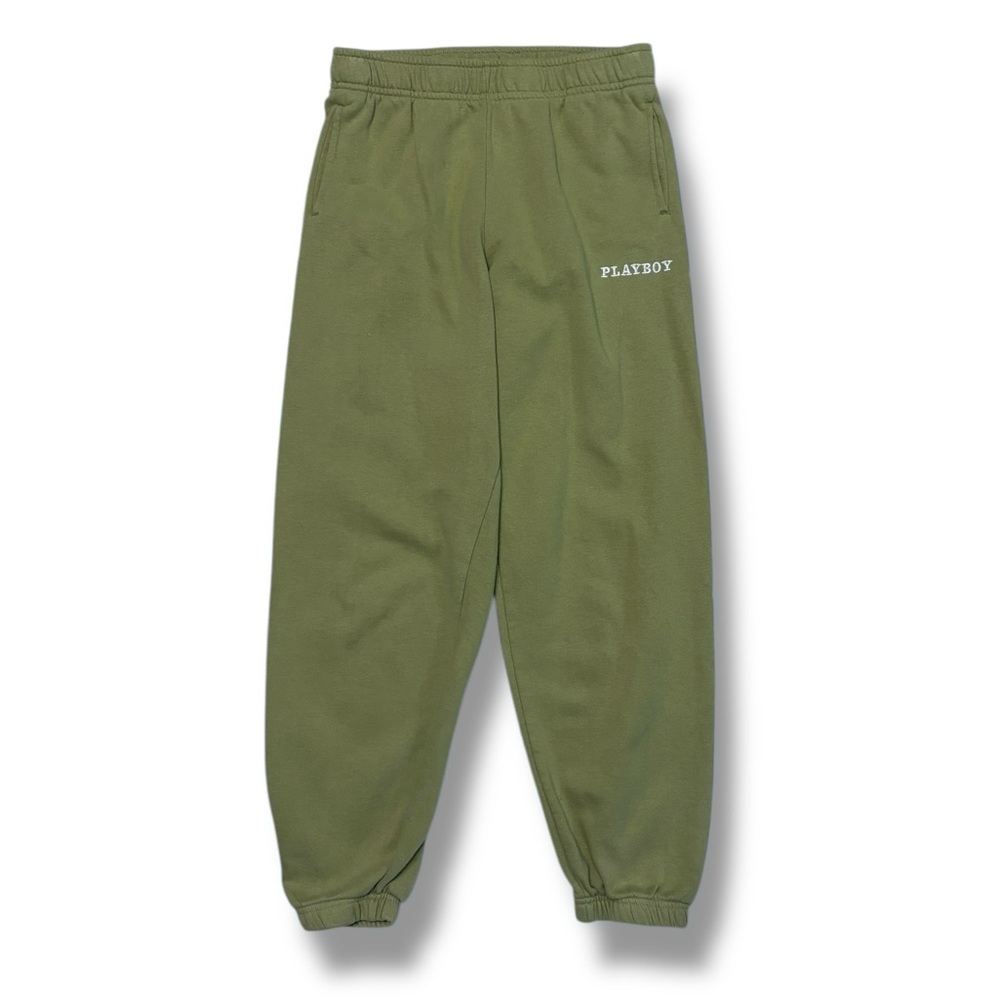 PACSUN x PLAYBOY Light Green Bunny Sweatpants - Picture 2 of 7